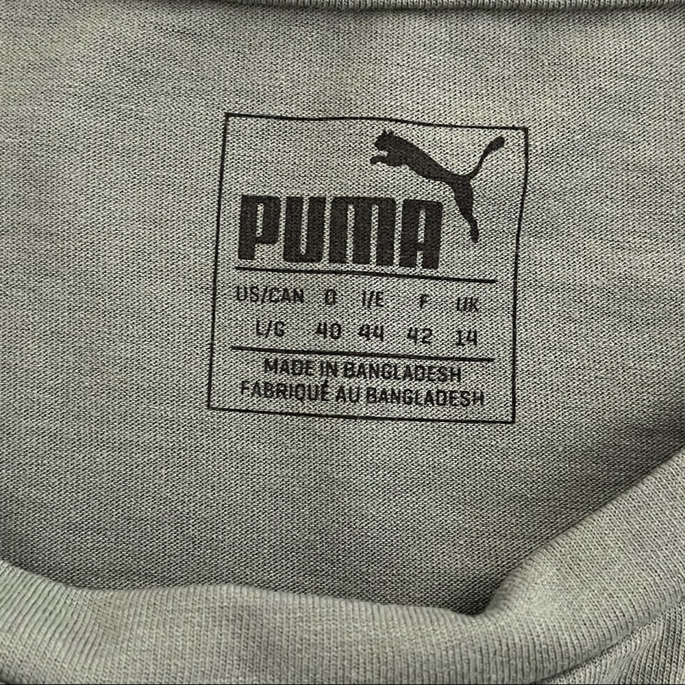 Puma Athletic Shirt Green size Lg - Picture 4 of 8